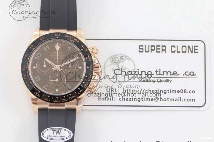 Steel 116515 Best RG Oysterflex A7750 904L Dial Edition Daytona Strap 1:1 on TWF Brown Roman 0419